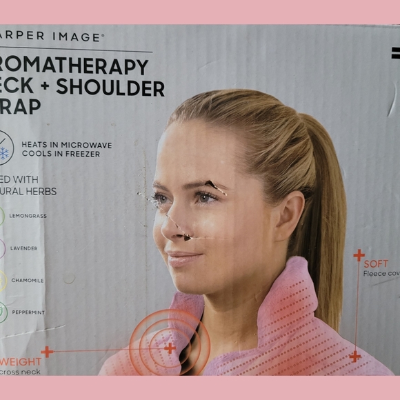 Sharper Image Aromatherapy Neck and Shoulder Wrap- Color Pink..NIB - Picture 5 of 8